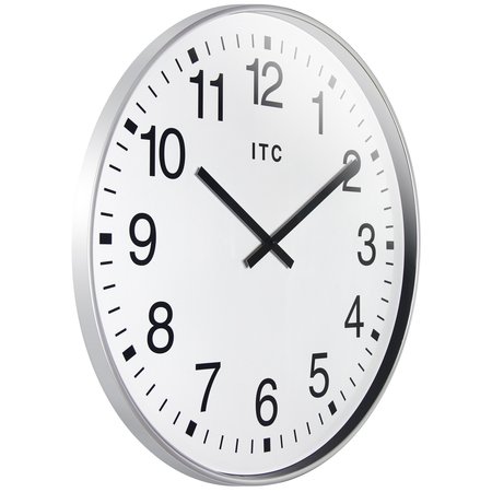 Infinity Instruments Profuse 19 in. Business Clock, Silver 14246SV-830